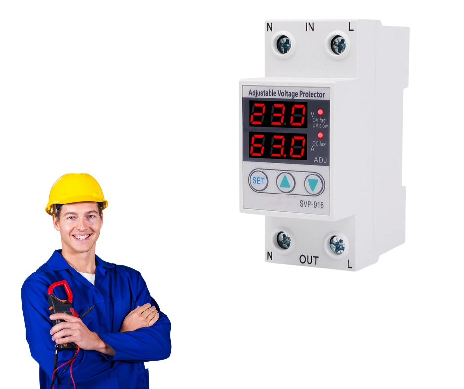 Releu de protectie tensiune, Protectie supratensiune, Protectie subtensiune, Monitorizare tensiune, Smart, Digital, Monofazat, Recuperare automata